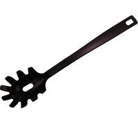 FACKELMANN 23745 30cm suspendue Cuillère à spaghetti Nero, ustensile de cuisine en plastique, cuillère à pâtes pour poêles et casseroles revêtues (couleur : noir), quantité : 1 pièce