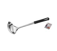 Fackelmann 24398 Louche Acier Inoxydable Noir/Argent 30 x 9,5 x 7,5 cm