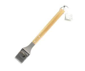 Fackelmann 25192 Brosse pour barbecue, brosse géante à barbecue, Bois, Acier inoxydable, Brun, 42 cm