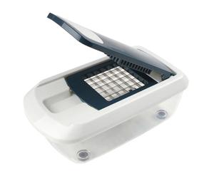 Fackelmann 27901 Trancheur multifonction, trancheuse, trancheuse de cuisine, trancheur manuel, Plastique, Acier inoxydable, 25,5 x 14 x 9,5 cm