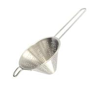 Fackelmann 28373 Chinois inox, chinois conique 14 cm de diamètre, passoire chinois, Acier inoxydable, Fils de fer soudés, Argenté, 29,5 x 14 x 8,7 cm