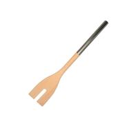 Fackelmann 30375 Fourchette à salade en bois de hêtre et à manche en inox, Couvert à salade, Bois, Acier inoxydable, 34x6cm