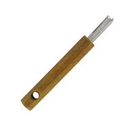 Fackelmann 30382 Tire Languette, Bois, Acier Inoxydable, Brun, 16 x 2,1 x 2,1 cm