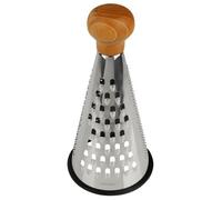 Fackelmann 31036 Râpe En Inox, Râpe À Fromage, Râpe À Légumes, Manche En Bois Certifié Fsc, Acier Inoxydable, 24x12cm