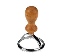 Fackelmann 31115 Emporte Piece Ravioli Rond, Emporte Piece Rond, Moule Ravioli, Emporte Pièce, Moule A Ravioli, Pates Fraiches, Acier Inoxydable, Bois, 10 X 6,5 X 6,5 Cm