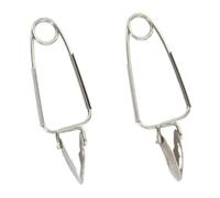 Fackelmann 32130 Lot de 2 pinces à escargot, pince pour escargot, pince à escargot, Acier inoxydable, Argenté, 15 x 6 cm