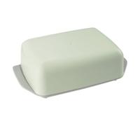Fackelmann 33005 Beurrier avec couvercle, Boite à beurre, Boite pour beurre, Vert, Gris, Plastique bio, 16x10x5cm