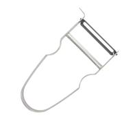Fackelmann 36122 Rasoir à légumes Castor, éplucheur, éplucheur à légumes, épluche légumes, Acier Inoxydable, Gris, 10,8 x 5,2 cm