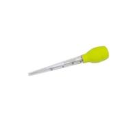 Fackelmann 4105350 Poire à Jus avec Embout Silicone/Acier Inoxydable Vert Anis
