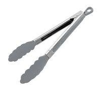 Fackelmann 41118 Pince barbecue, pince multifonctions, pince de cuisine, pince à spaghettis, Acier Inoxydable, Noir, Gris, 27 x 3,3 cm