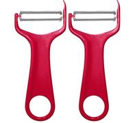 Fackelmann 42043 Éplucheur à Tomate Plastique/INOX Rouge/Argent 14 cm (Lot de 2)