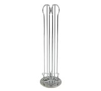 Fackelmann 42164 Porte capsule Nespresso, porte dosette Nespresso, distributeur de capsule à café Nespresso, Acier chromé, 37,5 x 11,3 cm, Gris