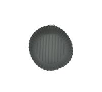 Fackelmann 42683 Panier Rond en Silicone, Moule pour friteuse à air Chaud, Moule pour friteuse sans Huile, Silicone, Gris, 24,5 x 9,3 cm