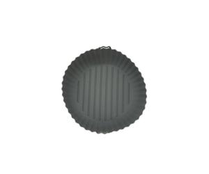 Fackelmann 42683 Panier Rond en Silicone, Moule pour friteuse à air Chaud, Moule pour friteuse sans Huile, Silicone, Gris, 24,5 x 9,3 cm