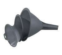 Fackelmann 42700 Lot de 3 entonnoirs, entonnoirs, Entonnoir Plastique, Entonnoir de Cuisine, Plastique, Gris, 8-9-11 cm