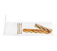 Fackelmann 43515 Musette à Baguette Plastique/Coton Blanc/Multicolore 66 x 18 cm