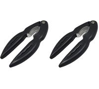 Fackelmann 43757 Pince à crustacés, Pince pour Crabe, Pince pour Coquillage, Plastique, Zinc, Gris, 13,5 cm (Lot de 2)