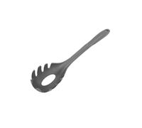 Fackelmann 44299 Cuillère à Spaghettis 34 cm pour Saisir, Egoutter et Servir vos Spaghettis et Pâtes, Jusque 200° C, PBT Léger et Résistant, Manche Monobloc Ergonomique, à Suspendre, Gris