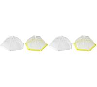 Fackelmann 44489 Cloche Alimentaire pour Corbeille à Fruits, Cloche en Filet, Cloche à Fruits, Plastique, Blanc, Jaune, 46 cm (Lot de 2)
