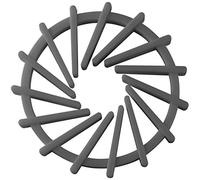 Fackelmann 44508 Dessous de Plat, Silicone, Gris, Jaune,19 x 19 x 1,5 cm