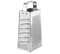 Fackelmann 45410 Râpe quatre faces, cuisine, multiusage, Fer blanc, Argenté, 23 x 10 x 8 cm