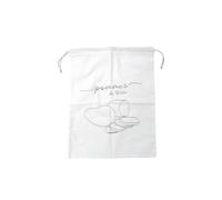Fackelmann 47067 Sac de conservation pour pommes de terre, sac de conservation en coton, sac pomme de terre, Coton, Blanc, 41,5 x 32,3 cm