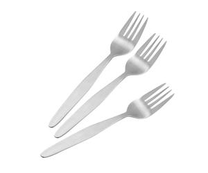 Fackelmann 47505 Nirosta Arlberg Set de 3 Fourchettes de Table Acier Inoxydable Argent 19 x 2,2 x 1,5 cm