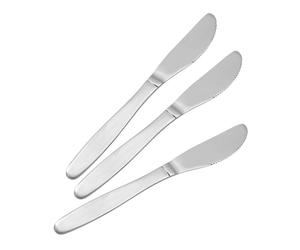 Fackelmann 47507 Nirosta Arlberg Set de 3 Couteaux de Table Acier Inoxydable Argent 18,5 x 2 x 1,1 cm