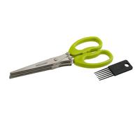 Fackelmann 48126 Ciseaux pour Herbes aromatiques, Ciseaux, Paire de Ciseaux, Ciseaux de Cuisine, Acier Inoxydable, Plastique, Vert, 19,5 cm