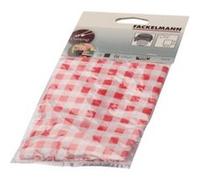 Fackelmann 48309 set de couvre-pots de confiture avec cordons coton rouge blanc 14,5 x 14,5 x 0,5 cm Blanc G