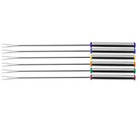 Fackelmann 48493 Lot de 6 Fourchette à Fondue Acier Inoxydable Argent 24 cm