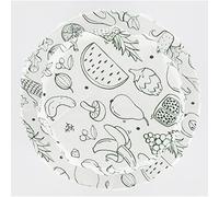 Fackelmann 49036 Lot de 3 Couvercles Réemployables en Coton, Couvre-Plats de Conservation en Tissu Lavables, Blanc, Vert, Coton, 8 cm, 16 cm et 20 cm
