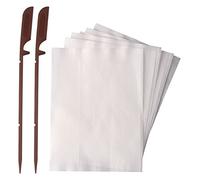 Fackelmann 49169 Lot de 40 sachets à thé avec deux bâtonnets, sachets de thé, sachets vides pour thé, sachets tisane, Plastique, Papier, Blanc, Brun, 10 x 7,5 cm