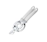Fackelmann 49280 ouvre bouteille multifonction, ouvre bocaux, ouvre bocal, ouvre canette, ouvre bocal manuel, ouvre bouteille plastique, Acier chromé, Plastique, 27 cm