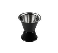 Fackelmann 49765 Doseur à cocktails, Doseur alcool, 2cl et 4cl, Noir mat, Acier inoxydable, 6x6,1cm