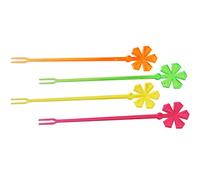 Fackelmann 50366 Feuille Pique de soirée Plastique Jaune/Orange/Rose/Vert 16 cm Lot de 12