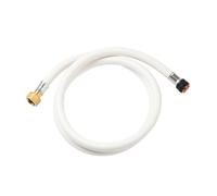Fackelmann 53014 Flexible gaz pour Butane et Propane, Tuyau Butane, Tuyau Propane, Flexible gazinière, Caoutchouc, Métal, 1,50 m, Blanc