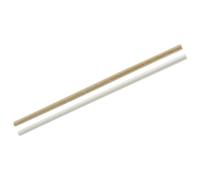 Fackelmann 54833 Lot de 30 pailles en papier, pailles, lot de pailles écoresponsables, Papier, Brun, Blanc, 24 cm