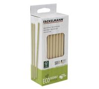 Fackelmann 54837 Petites pailles brunes en papier x50, 50 petites pailles en carton, Papier FSC, 15x0,8cm, Brun