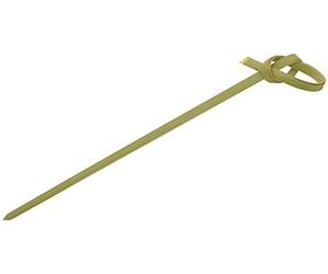Fackelmann 56651 Lot de 250 Brochettes avec Nœud Bambou Beige 10 cm