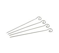 Fackelmann 56701 Lot de 4 brochettes pour Barbecue, Acier Inoxydable, 21 cm