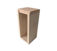 Fackelmann 56772 Bloc à couteaux de cuisine en bois, bloc pour couteaux de cuisine, bloc à couteaux bois moderne et élégant, Bois, 25,4 x 11 x 11 cm