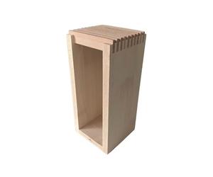 Fackelmann 56772 Bloc à couteaux de cuisine en bois, bloc pour couteaux de cuisine, bloc à couteaux bois moderne et élégant, Bois, 25,4 x 11 x 11 cm