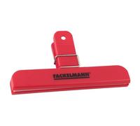 Fackelmann 59910 Pince à sachet, pince rouge, ferme sachet, pince pour sachet hermétique, Plastique, Acier inoxydable, 15,2 x 8,3 cm