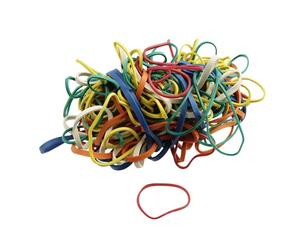 Fackelmann 59922 Sachet de 150 élastiques pour fermer des sachets de bonbons, élastiques, petits élastiques, Caoutchouc