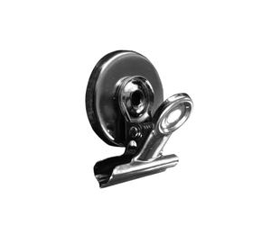 Fackelmann 60964 Lot de 2 clips magnétiques, pinces magnétiques, Fer, Nickel, Aimant, 3,2 x 4 cm