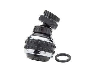 Fackelmann 61016 Régulateur Jet d'eau de Robinet pivotante M24x1, Noir