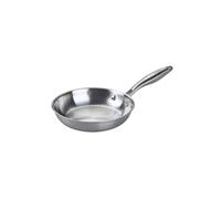 Fackelmann 66269 Poêle 20 cm en Acier Inoxydable 18/10, Structure Triply, Tous Feux Compatible Induction et Four, Cuisson Saine Sans PFAS, Utilisation Intensive, Passe au Lave-Vaisselle, Manche Riveté