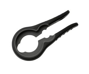 Fackelmann 669250 Ouvre bocaux, ouvre bouteilles, ouvre bocal universel, ouvre bocaux et bouteilles universel, Plastique, Caoutchouc, Blanc, 19 x 9,2 x 2,4 cm