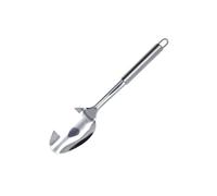 Fackelmann 670430 Cuillère à servir ovale, cuillère pour servir inox, cuillère plate pour le service, Acier inoxydable, Argenté, 32,1 x 7,2 x 1,6 cm